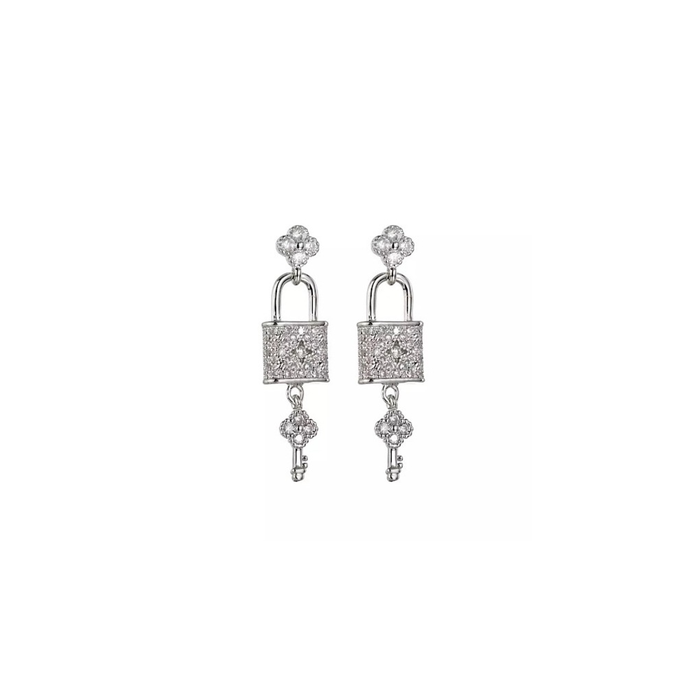 Blossom Lock & Key Earrings - Picture 4 of 10